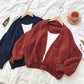Spring and Autumn Temperament Knitted Sweater Loose Wild Cardigan Shirt Lantern Sleeves Buttonless Female Jacket