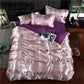 Home textile Wedding Jacquard Bedding set Luxury Satin Duvet cover bed linen bedclothes set