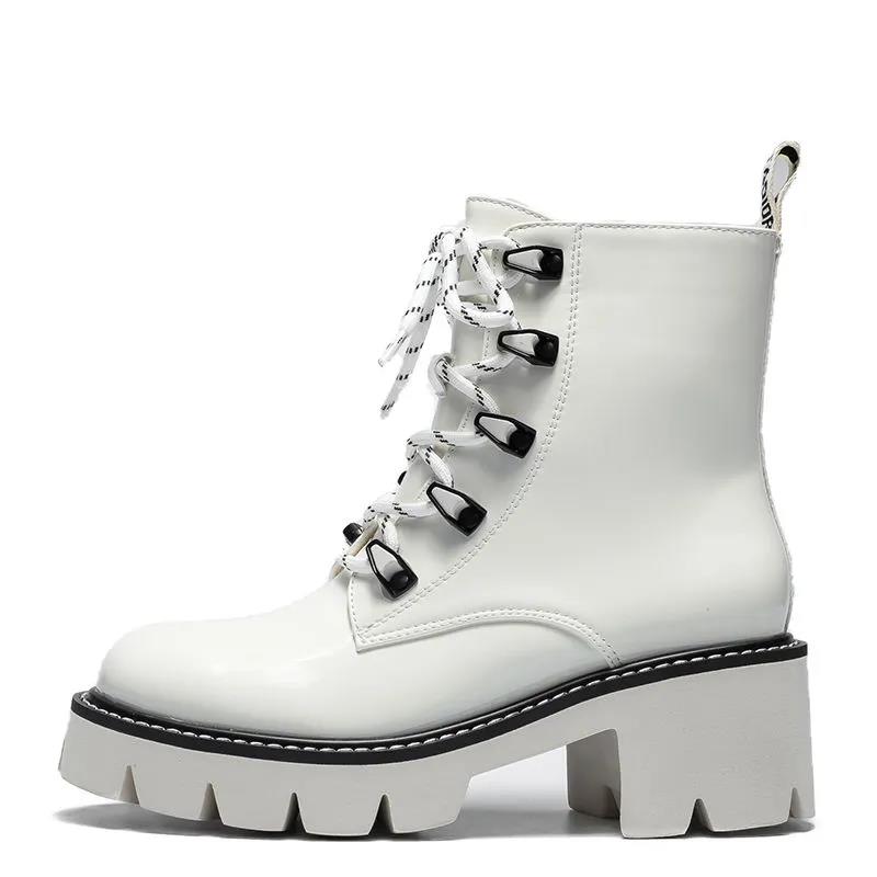 Martin Boots Female British Style Leather Comfortable Thin Style All-match Thin Spring and Autumn Single Boots
