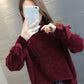 Autumn Winter  Women Fashion Sweater Casual Knitting Sweater Turtleneck Pullovers Loose Casual Long Sleeve Sweater