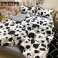 Bedroom Bed Linen Set Printing Patterns Microfiber Duvet Cover Set Pillowcase Bedding Set