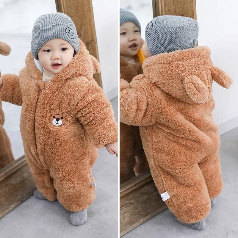 Newborn Clothes Winter Season Baby One-piece Clothes Autumn Winter Suit Female Baby Out Holding Clothes To Keep Warm