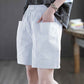 100% Cotton Shorts Women's Summer High Waist All-match Loose Five-point Casual Wide-leg Pants