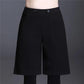 Woolen Five-point Pants Women's Autumn and Winter Models of Large Size Loose Straight Wide-leg Pants Drape High Waist Slim Casual