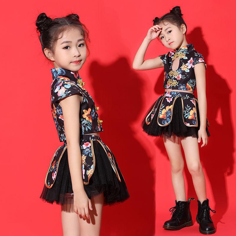 Children's Costumes Girls Chinese Style Catwalks Pettiskirt Children's Costumes Jazz Dance Suits