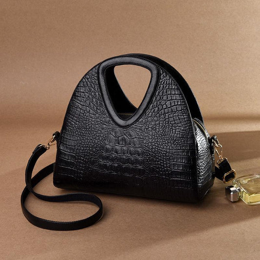 Crocodile Pattern Leather Handbag Female European American Shoulder Messenger Bag Dumplings Package