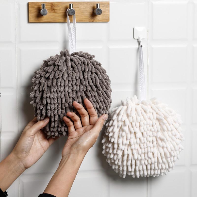 Plush Chenille Hand Towel Kitchen Towels Bathroom Soft Quick-Drying Towel