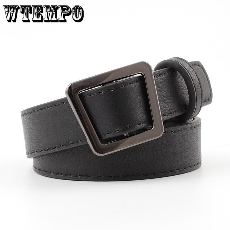 Belts Women Leather Imitation Paint Surface Alloy Buckle