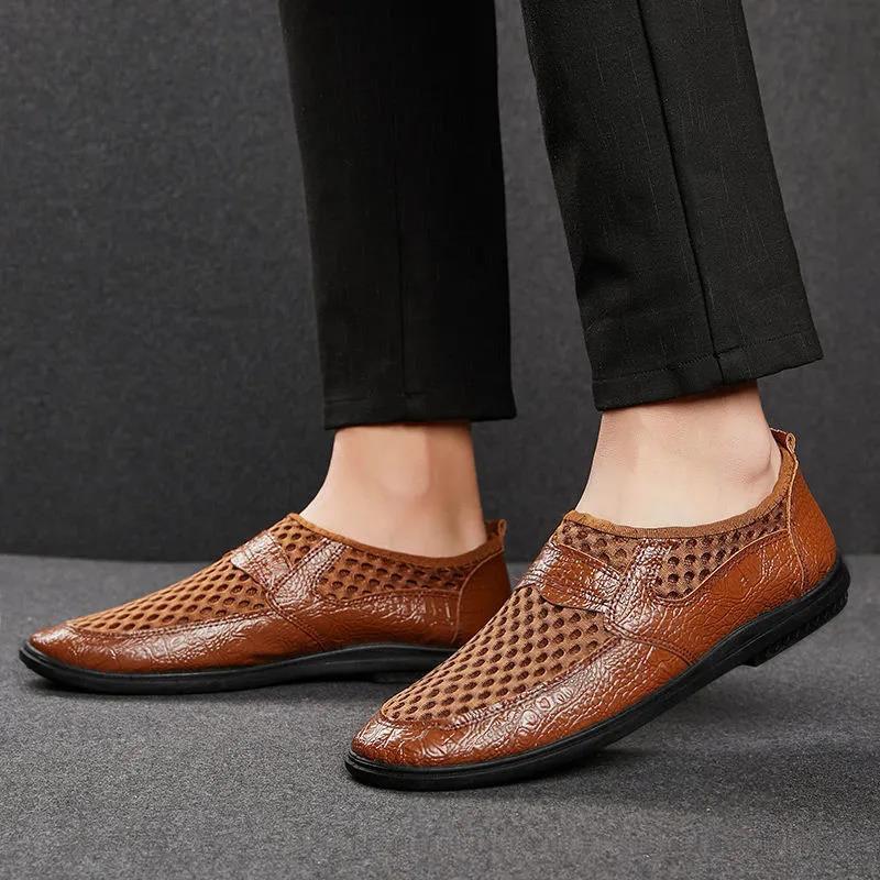 Summer Breathable Mesh Men's Shoes Lazy Casual Sandals Men