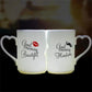 2Pcs/Set Creative Coffee Mugs Couple Water Cup Ceramic Fashion Kiss Teacup Milk Mug Valentine's Day Birthday Wedding Gifts