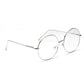 Oversized Round Glasses Frame Women Men Fashion Transparent Glasses Unisex Metal Spectacle Optical E