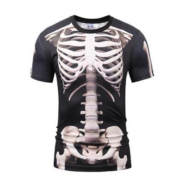 Half-sleeve Clothes Summer Men's Round Neck Short-sleeved T-shirt Top 3D Creative Art Print T-shirt