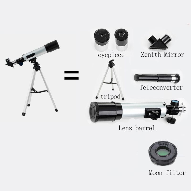 Astronomical Telescope High Magnification Zoom HD Outdoor Monocular with Tripod Moon Observation Telescope