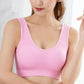 Non-wire Bra Sports Underwear Women's Cotton Plus Size Yoga Running Shockproof Gathered Vest Bra