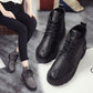 Pair of Women Shoes Women Fashion Flat Ankle Lace Up Martin Short Boots Bootie Shoes Women Sneakers