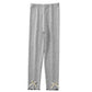 Girls' Leggings Children's Spring and Autumn Thin Bow Korean Ninth Pants Baby Outer Wear and Inner Wear Stretch Pants