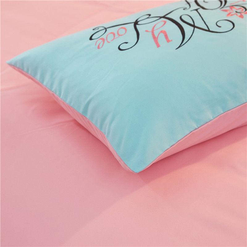 Four-piece Summer Bed Linen Bedding Girl Heart Quilt Cover Single Quilt Cover Student Dormitory Bed Set
