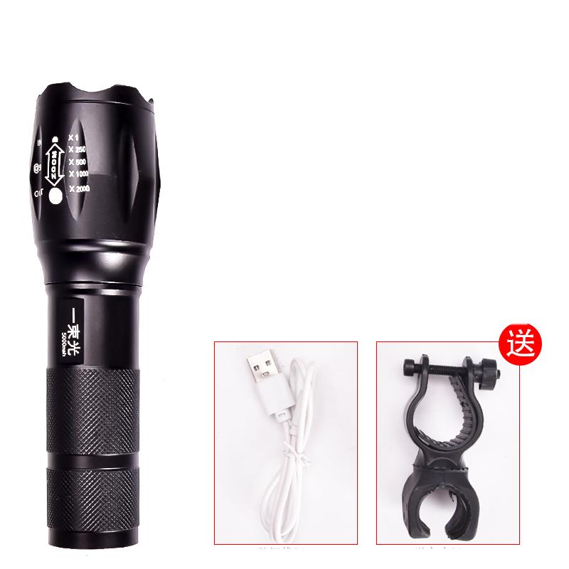 Super Bright Led flashlight led torch T6 Power Tips Zoomable Bicycle Light 18650 Rechargeable