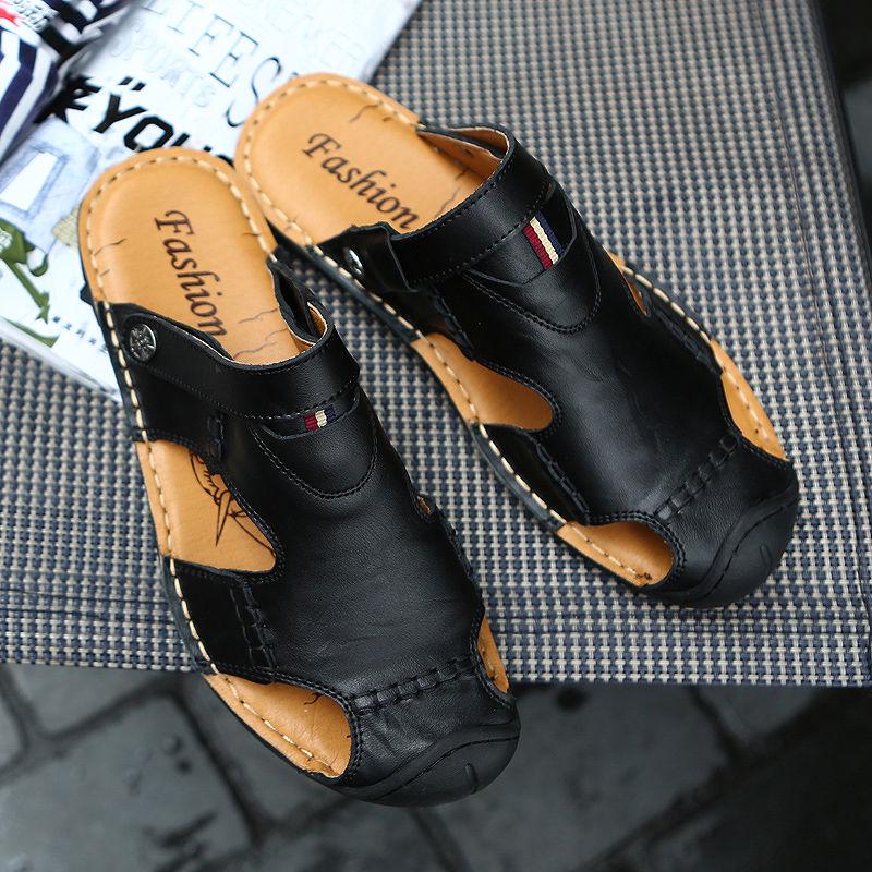 Men's Sandals Men's Sandals Men's Shoes Summer Leather Sandals Men's Leather Casual Shoes Slippers