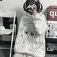 Women Hoodies Anime Sweatshirt White Hooded Oversized Tracksuit Autumn Winter Hooded Sport Shirts