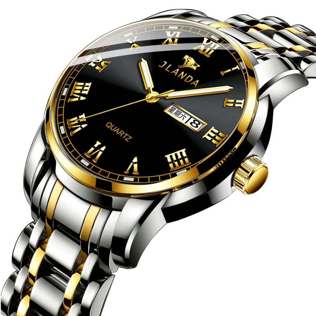 Men's Dial Gold Stainless Steel Tourbillon Mechanical Wristwatch
