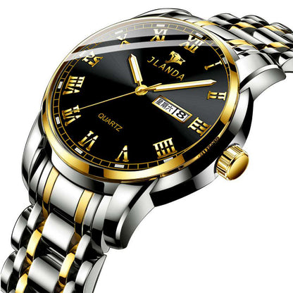 Men's Dial Gold Stainless Steel Tourbillon Mechanical Wristwatch