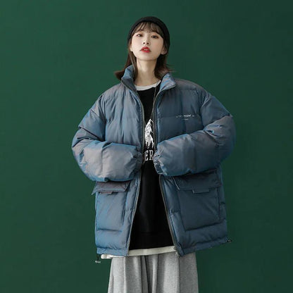 Women's Down Padded Jacket Short Tooling Small Padded Coat Loose Padded Jacket Student Jacket