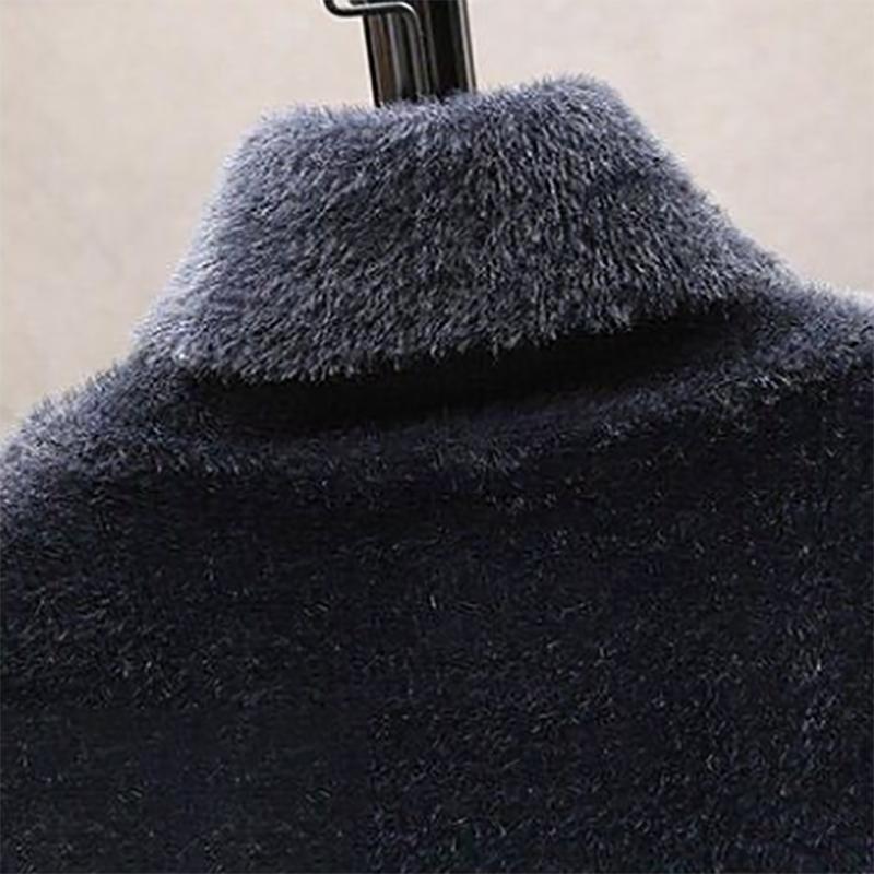 Color Change In Autumn Men's Turtleneck Sweater Men's Slim Plus Velvet Thick Sweatershirts