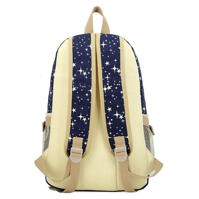 Canvas Shoulder School Bag Backpack Travel Satchel Rucksack Handbag