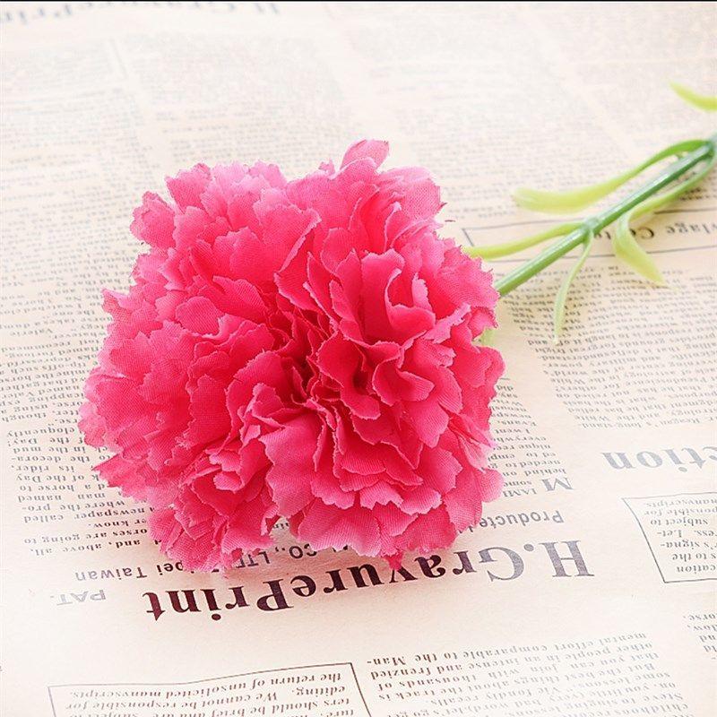Carnation Simulation Bouquet Fake Flower Silk Flower Living Room Decoration Dining Table Decoration Plastic Flower Holiday Gift