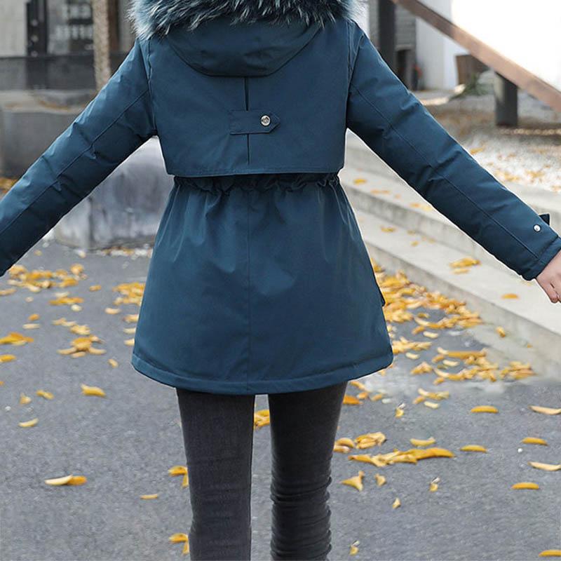 Pai Overcome Women's Padded Jacket Plus Velvet Thickening Was Thin In The Long Section Down Padded Jacket Short Winter Jacket