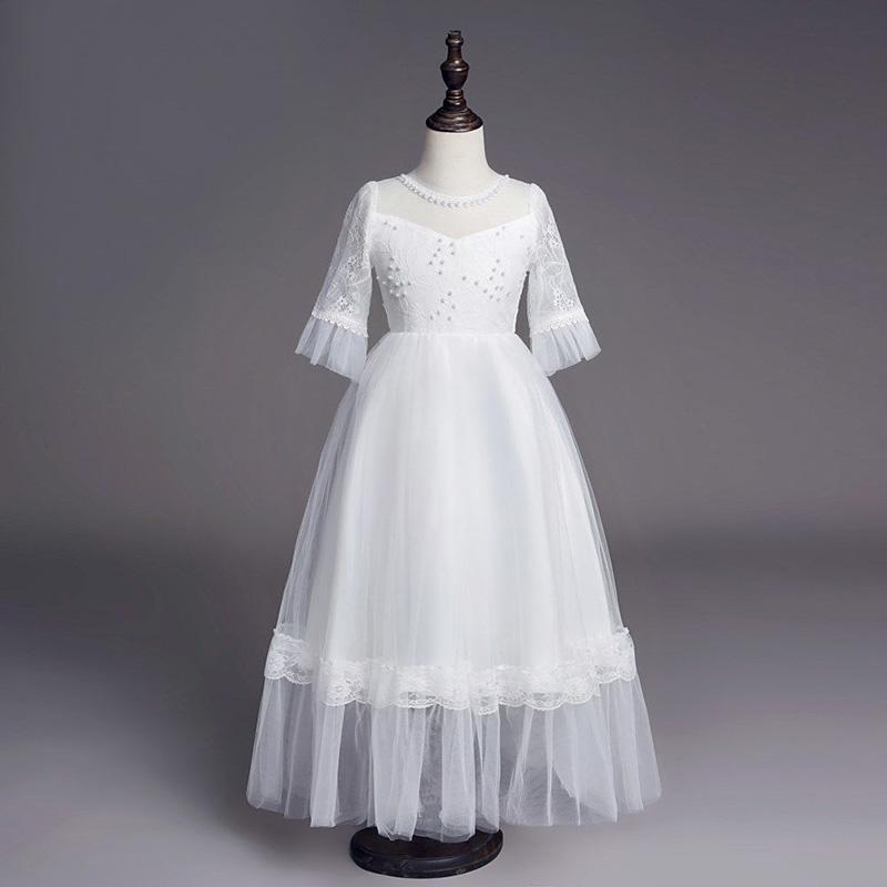 Children's Dresses Children's Princess Dresses Sleeves Girls Birthday Party Dresses Long Puff Skirts