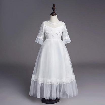 Children's Dresses Children's Princess Dresses Sleeves Girls Birthday Party Dresses Long Puff Skirts