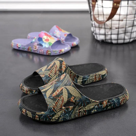 Summer Beach Slippers for Men Wear-resistant Home Bathing Sandals and Slippers Not Smelly Feet Female EVA Slippers