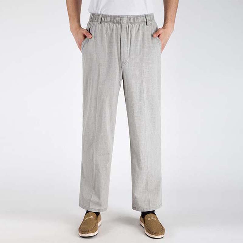 New Summer Thin Linen Solid Color Loose High-waist Casual Pants Comfortable Cotton Breathable Trousers