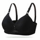 Thin, Breathable Large Size Bra Gather No Steel Ring Underwear Bra Lightweight Breathable Embroidered Pendant Comfortable and Soft