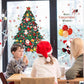 Christmas tree, old man, new year, christmas window, home decoration, wall sticker