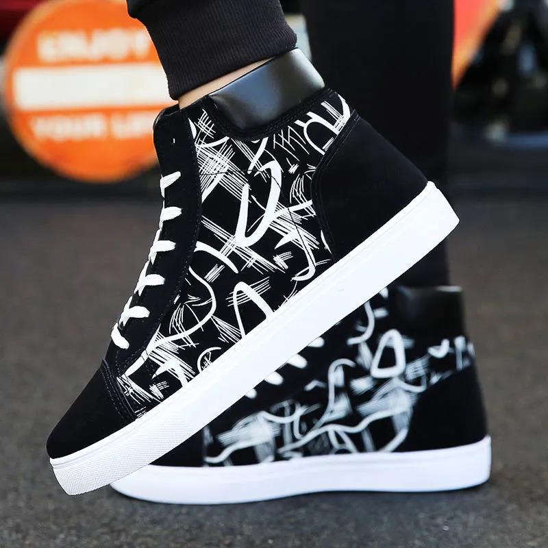 Spring Men High Top Shoes Men's Shoes Student Canvas Shoes Men's Casual Shoes Youth Sneakers Men's Casual Shoes