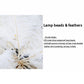 Feather acrylic battery operated Table Lamp for bedroom LED Bedside lamp Reading Room art deco lamp