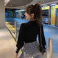 Autumn and Winter Loose Casual Sweater Slim Long-sleeved Pullover Blouse All-match Slim Female Blouse