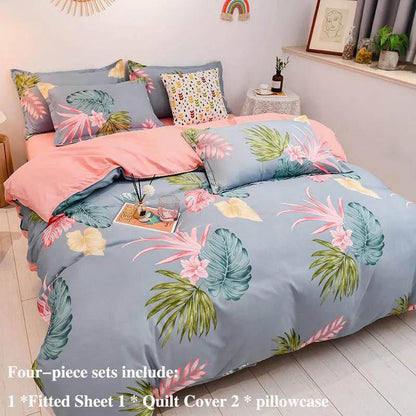 Bed Cover Bed Four Sets of Autumn and Winter Plus Thick Coating Cotton Home Bedding