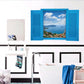 3D Mediterranean blue fake window scenery Bedroom living room porch decorative wall stickers