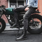 Autumn High-top Cowboy Boots All-match Outdoor Martin Boots Men's Casual British Tooling Leather Boots Men's Lace-up Black Handsome Motorcycle Boots