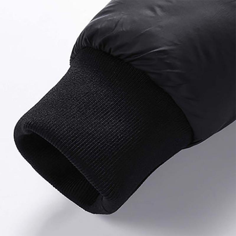 Men's Padded Jacket Men's Thick Warm Jacket with Detachable Hood Youth Bread Clothes Stand-up Collar Jacket Men