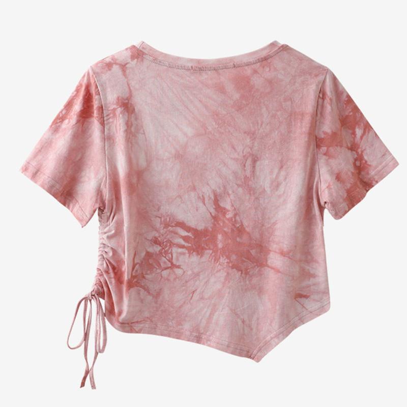 Short-sleeved T-shirt Women's Irregular Short Top Summer Dress Plus Size Women's Fit T-shirt