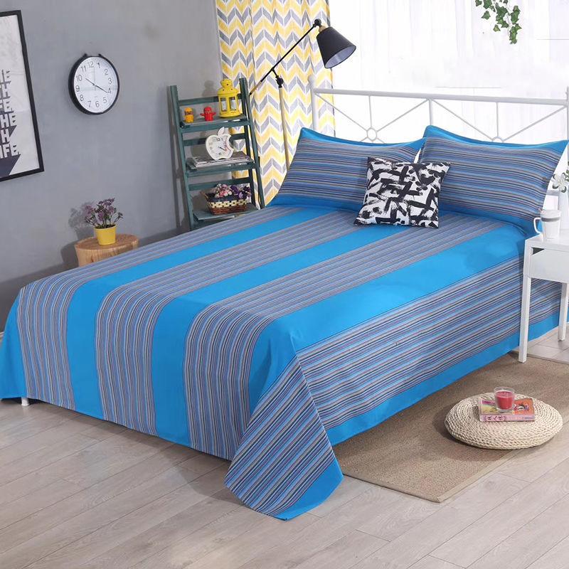 Three-piece Set One-piece Bed Sheet Two Pillowcases Thick Cotton Sheet Canvas Sheet Washable Breathable Foldable