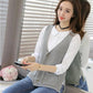 Spring and Autumn Loose Knit Cardigan Waistcoat V-neck Fashion Vest All-match Short Fashion Top