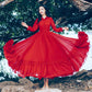 Waist up and down long skirt woman long skirt plus size red chiffon dress woman hooded beach skirt