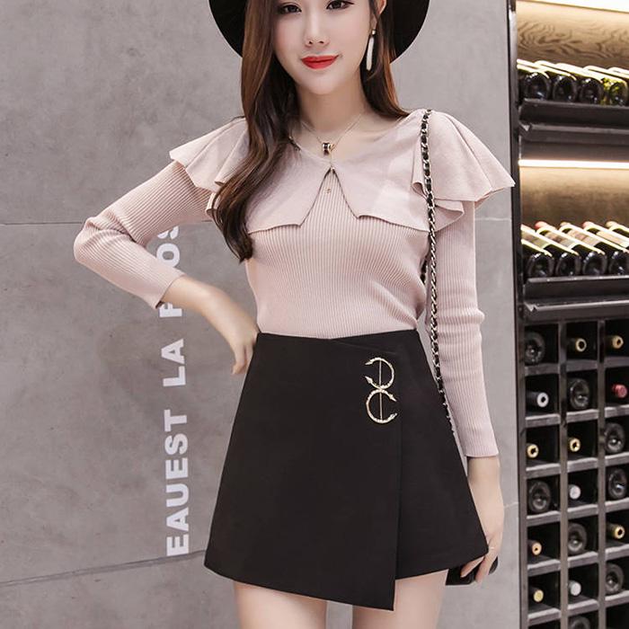 Women High Waist Irregular Skirt Anti-light Office Lady Slim A-line Skirts Bag Hip Skirt
