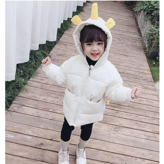 Girls Thick and Fleece Padded Winter Coat Warm and Windproof Padded Coat